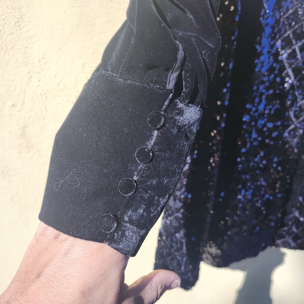 Zara Black Sequin Long Sleeve Dress - Picture 12 of 15
